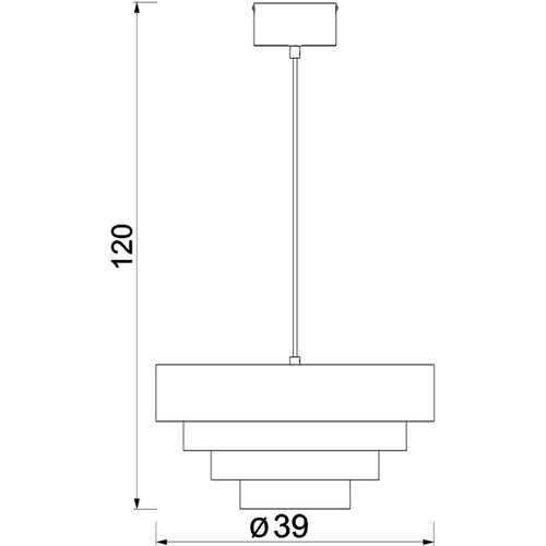  visilica na lanku RINGS 1xE27/15W/230V crna Slike