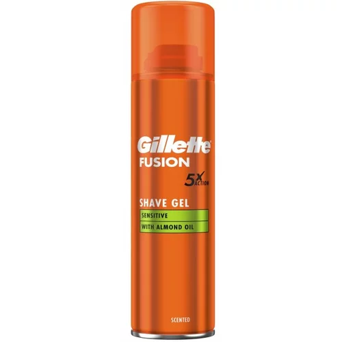 Gillette sensitive gel za brijanje s bademovim uljem 200 ml