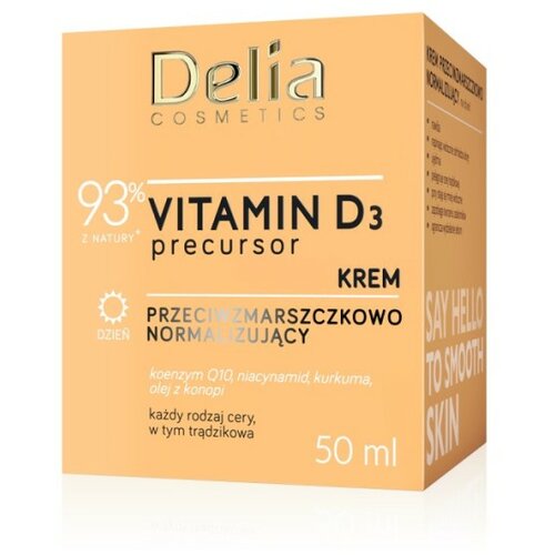 Delia dnevna krema za lice protiv bora i akni sa vitaminom D3 Slike