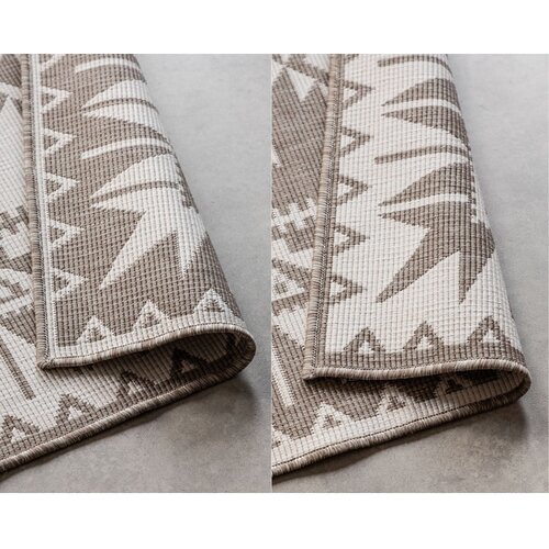 Elle Decoration Rjava/kremno bela zunanja preproga 80x150 cm Gemini &amp;ndash; Slike