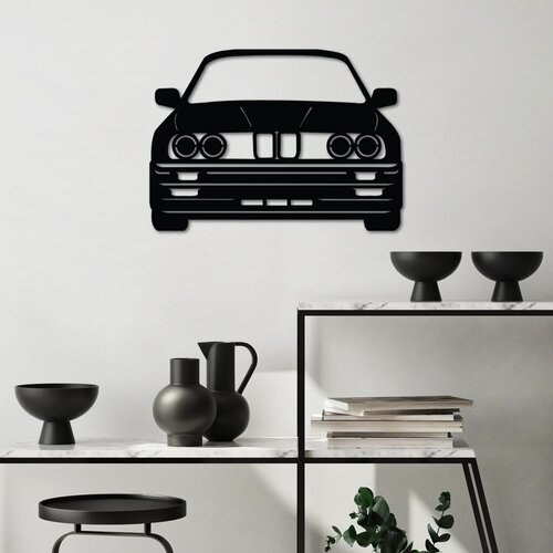 Wallity Zidna dekoracija BMW M3 E30, 57 x 41 cm, Crna Cene