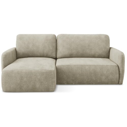 Makamii Bež sklopiva/s prostorom za odlaganje kutna garnitura od šenila (s lijevim kutom/s ležaljkom) Lilo – Cijene