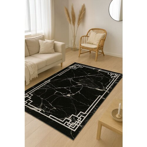 Conceptum Hypnose tepih HM-CRP25-14, pravougaoni, 160x230 cm, crno-beli Cene