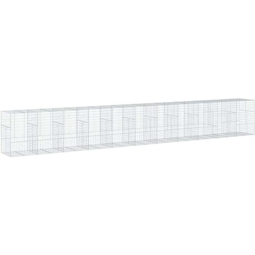 VidaXL Gabionska ko&amp;scaron;ara s poklopcem 1100x100x150 cm pocinčano željezo Slike
