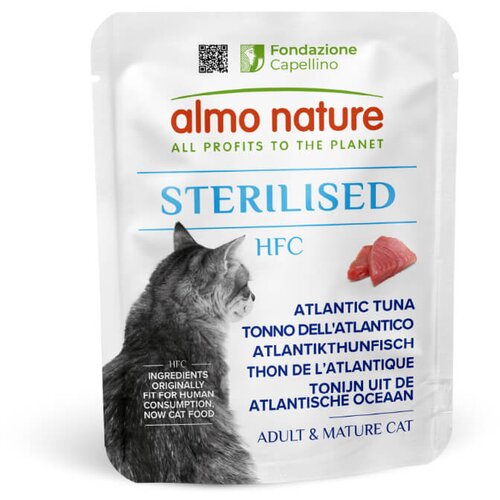 Almo Nature HFC Sterilised file v juhi, vrečka - atlantska tuna - 50 g 24 x 50 g Cene