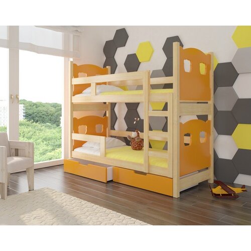 ADRK Furniture Krevet na kat Maraba 75x180 cm - bor Slike
