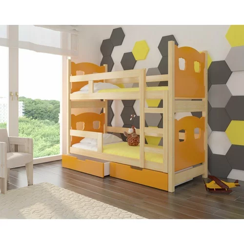 ADRK Furniture Krevet na kat Maraba 75x180 cm - bor