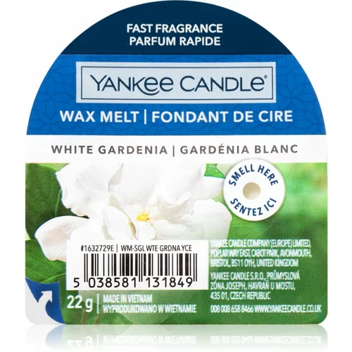 Yankee Candle White Gardenia vosek za aroma lučko 22 g