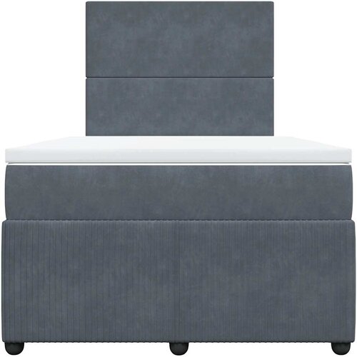 Box spring krevet s madracem tamnosivi 120 x 200 cm bar&amp;scaron;unasti Slike