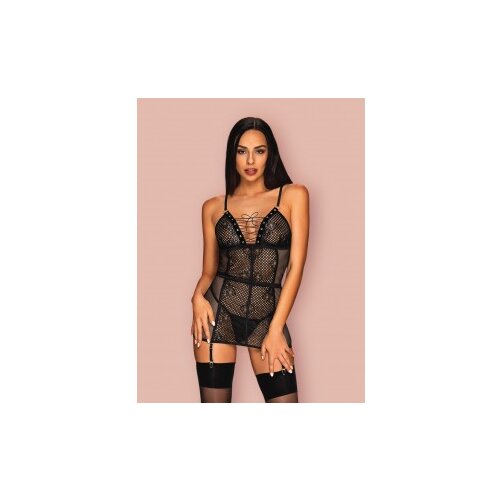 Obsessive Basitta Chemise & Thong Black S/M Cijene