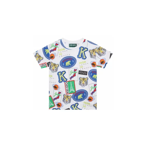 Kenzo Kids Dječja pamučna majica kratkih rukava boja: bijela, s uzorkom