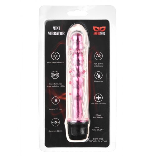 Mini Silikonski Vibrator Pink AT 1143 Slike