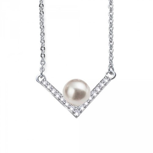 Oliver Weber ženski Point Pearl Crystal Lančić Sa Belim Swarovski Perla Priveskom Cene