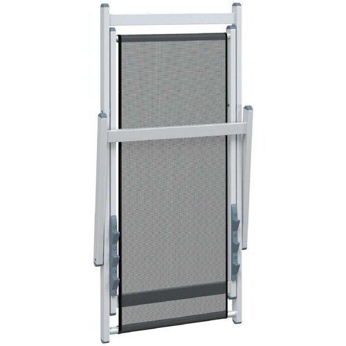 VidaXL Sklopive stolice za plažu 2 kom sive od aluminija i tekstilena Slike