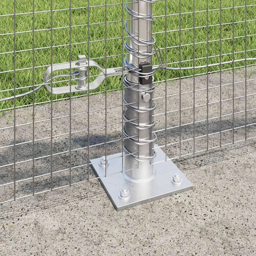 VidaXL zavarena žičana ograda s 13 flanged postova 0.5x100 m pocinčani čelik Slike