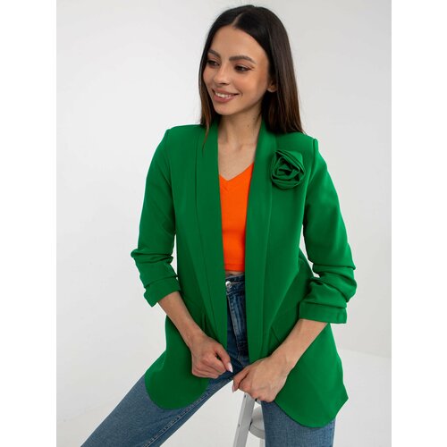 Fashion Hunters Green elegant jacket with flower OCH BELLA Slike