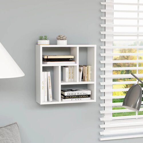  Zidna polica bijela 45,1 x 16 x 45,1 cm konstruirano drvo Cijene