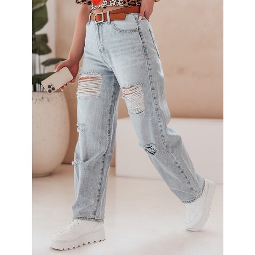 DStreet Spodnie damskie jeansowe baggy BAGGINOVA niebieskie Slike