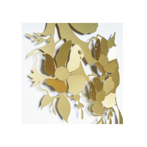 Wallxpert Zidna dekoracija Carpa Koi - APT748 L, 58 x 87 cm, Zlatna boja Slike
