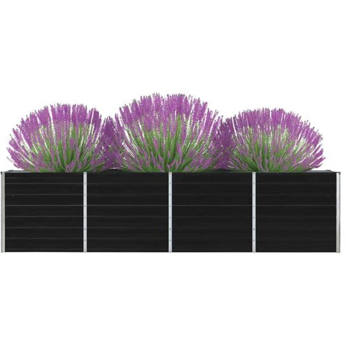 VidaXL Povi&amp;scaron;ena vrtna gredica 320x40x77 cm pocinčani čelik antracit Slike