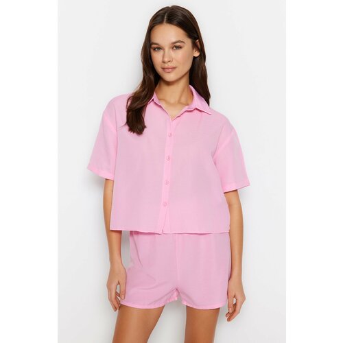 Trendyol Pajama Set - Pink - Plain Slike