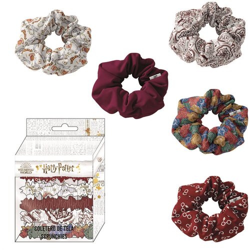 HARRY POTTER HAIR ACCESSORIES SCRUNCHIES 5 PIECES Slike