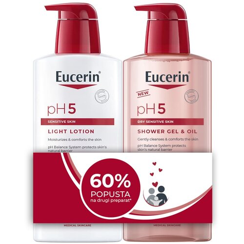 EUCERIN&amp;reg; pH5 lagani losion + gel i ulje 60% 400ml + 400ml Slike