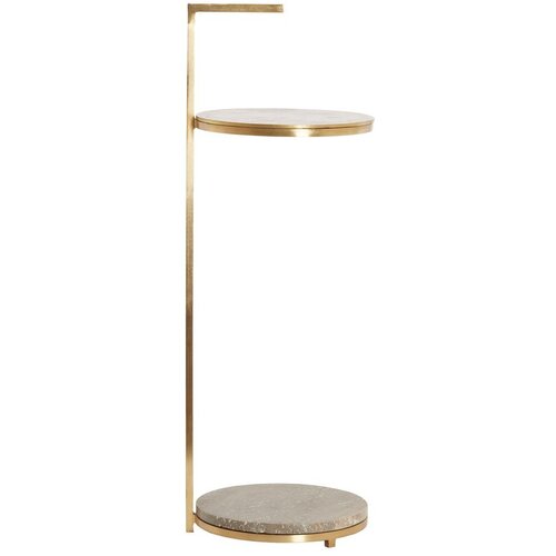 Light &amp;amp; Living Okrugao pomoćni stol s mramornom pločom &amp;oslash; 26 cm Leda &amp;ndash; Slike