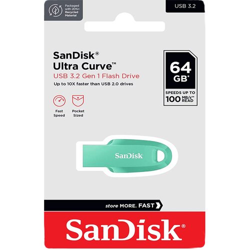 USB flash memorija SanDisk Ultra Curve 3.2 64GB zelena Slike