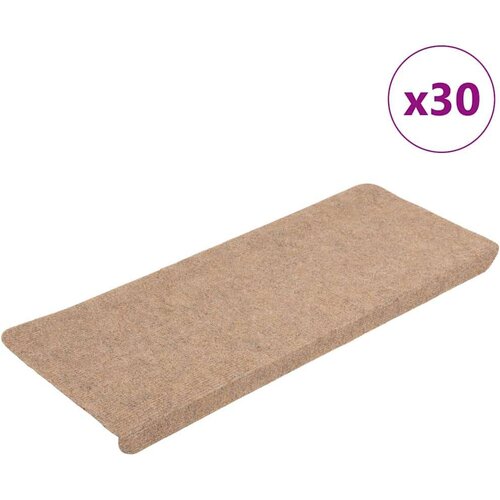 vidaXL Samoljepljivi otirači za stepenice 30 kom bež 65x24,5x3,5 cm Cijene
