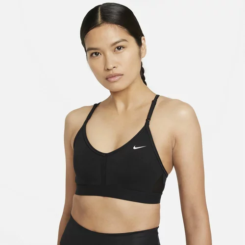Nike ženski top indy bra v-neck crna