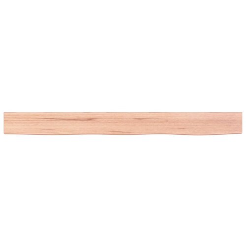  Zidna polica svjetlosmeđa 100x10x2 cm od obrađene hrastovine Slike