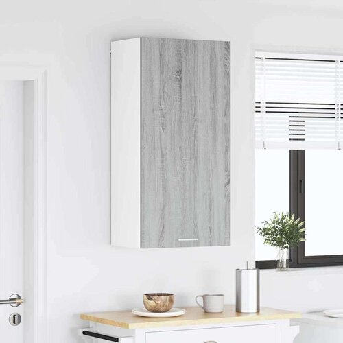 VidaXL viseći ormarić riga sonoma hrast i bijela 50 x 31 x 100 cm Slike