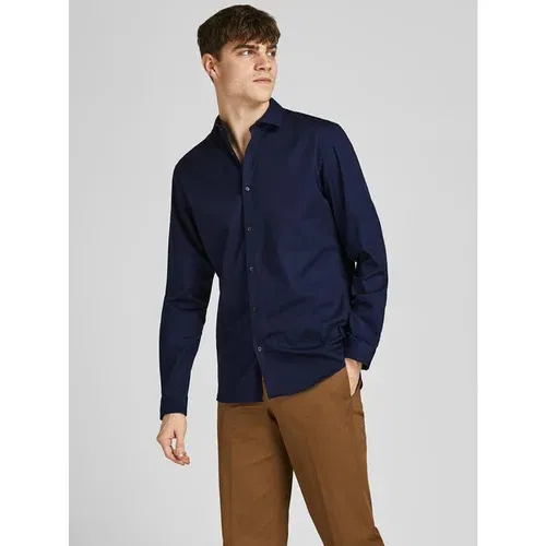 Jack & Jones Srajca 12201905 Mornarsko modra Slim Fit