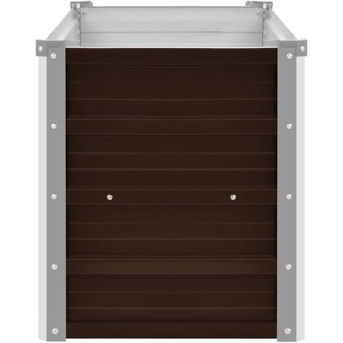  Povi&amp;scaron;ena vrtna gredica smeđa 100 x 40 x 45 cm pocinčani čelik Slike