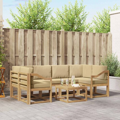  Set vanjskih sofa 7 kom. Bijela i bež Cene