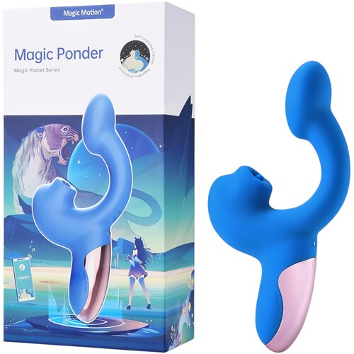 Magic Motion Magic Ponder - 2v1 vibrator z ročajem za klitoris (modra) Cene