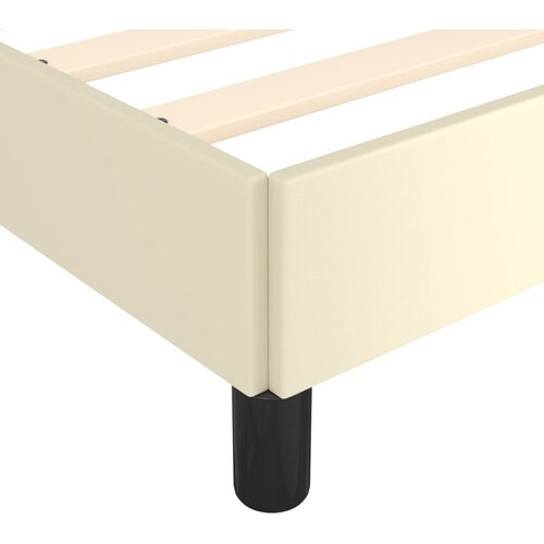 Okvir za krevet krem 90x200 cm od umjetne kože Slike