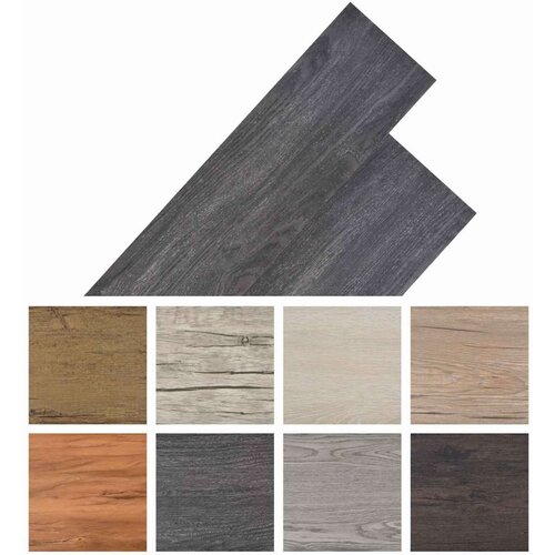  Podne daske 18 pcs Crna i bijela 5 26 m&amp;sup2; PVC - Crno i bijelo Slike