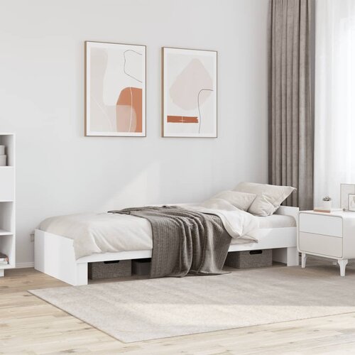 Furnova Posteljni okvir bel 75x190 cm inženirski les, (21937548) Slike