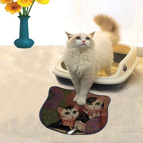 WALLXPERT Kdkafa0106 multicolor cat litter mat Cene