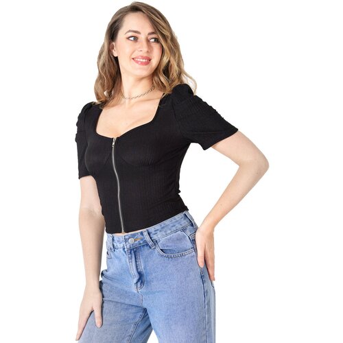 La Modeuse Topi & Bluze 70686_P165259 Črna Cene