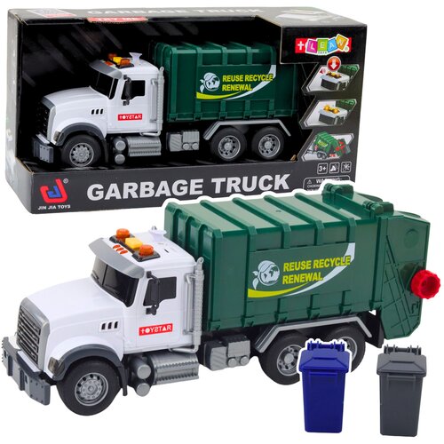 Garbage Truck Bins Lights Sounds Green 1:14 Cene