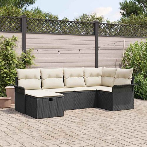 Sjedeća garnitura za vrt 6 kom. Poli ratan Svjetlosiva 242,5 x 132,5 x 85 cm Slike