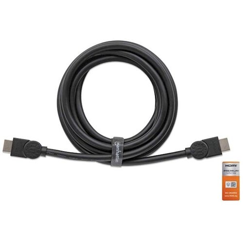 Manhattan HDMI priključni kabel 1.00 m 354837 audio povratni kanal (arc), pozlaćeni kontakti crna [1x mu&amp;scaron;ki konektor HDMI - 1x mu&amp;scaron;ki konektor HDMI] Slike