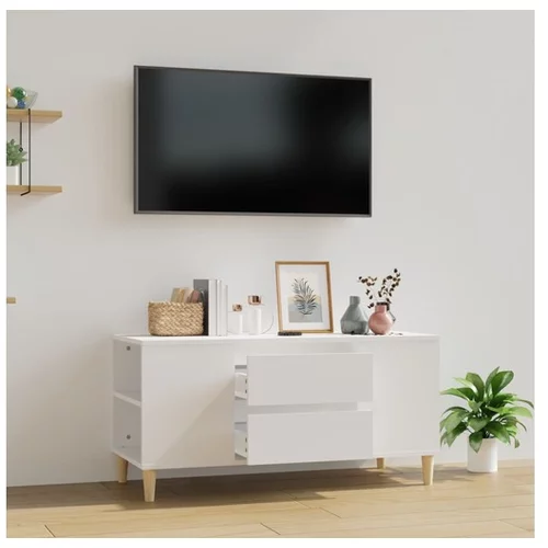  TV omarica bela 102x44,5x50 cm inženirski les