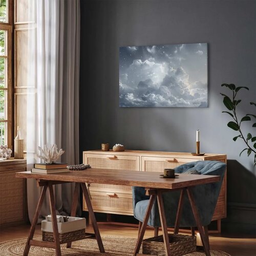  Slika - Astral Calm: Stars Scattered Over Delicate Clouds 30x20 Cene