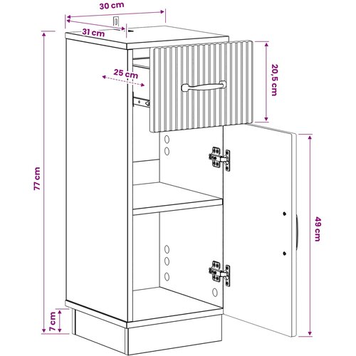  za kupaonicu HOORN Staro drvo 30 x 31 x 77 cm Slike