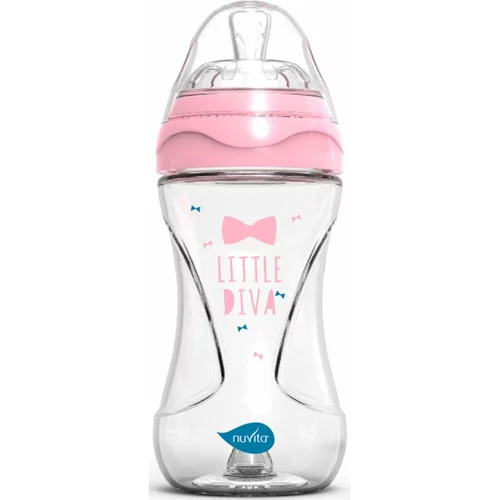 Nuvita Glass bottle Pink bočica za bebe Glass/Pink 240 ml