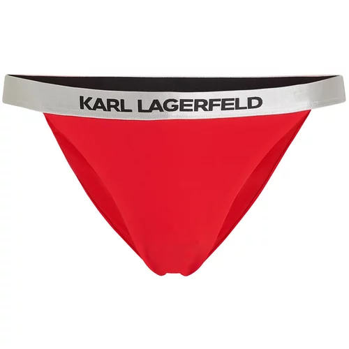 Karl Lagerfeld Bikini hlačke rdeča / črna / srebrna